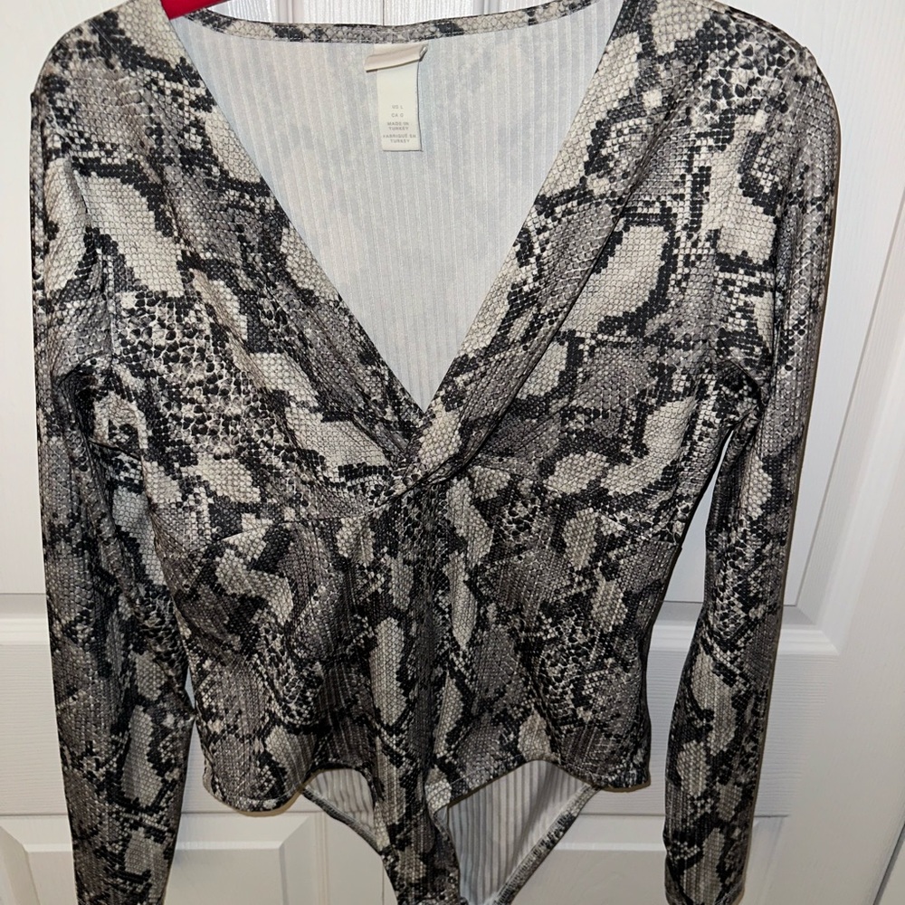 H&M Women’s Snakeskin Bodysuit